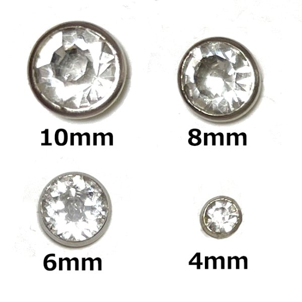 画像2: 「パーツナンバー0058 クリスタル シルバー台座」buddybelt customize buddybelts customs バディーベルト正規輸入代理店 正規店 バディベルト (2)