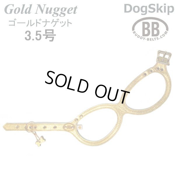 画像1: バディーベルト ハーネス 3.5号 GOLD NUGGET ゴールドナゲット 小型犬 ペット レザー 本革 BUDDYBELT バディベルト 犬用 胴輪 リングハーネス メガネハーネス ボディベルト バディーベルト正規輸入代理店 正規店 (1)