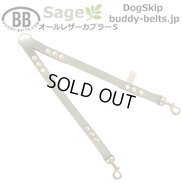 画像1: BB2頭引きオールレザーカプラーSサイズ セージ(Sage) (1)