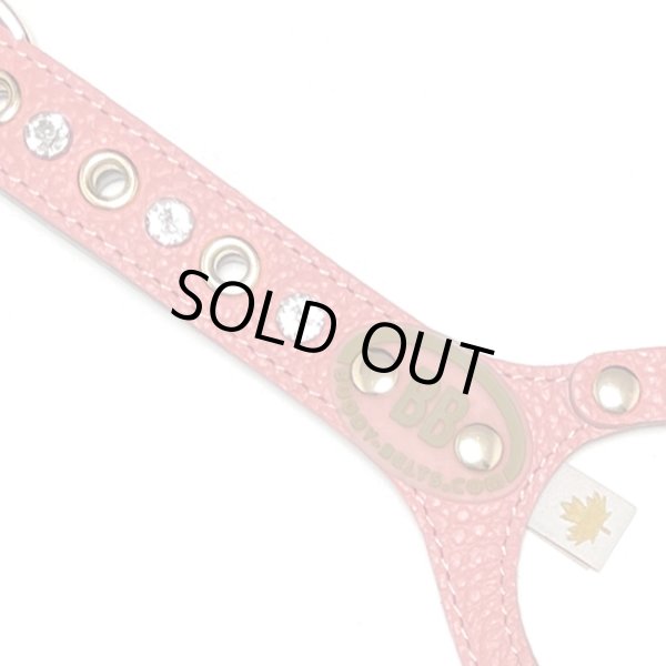 画像3: バディーベルトハーネス 4号 コーラルドリーム・CoralDream・スワロフスキークリスタル付 (3)