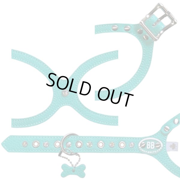 画像2: バディーベルト ハーネス 6号 ロビンズエッグブルー スワロフスキークリスタル6個付 Robin's Egg Blue buddy-belts buddybelts バディーベルト卸販売 バディベルト卸販売 バディーベルト正規輸入代理店 正規店 (2)