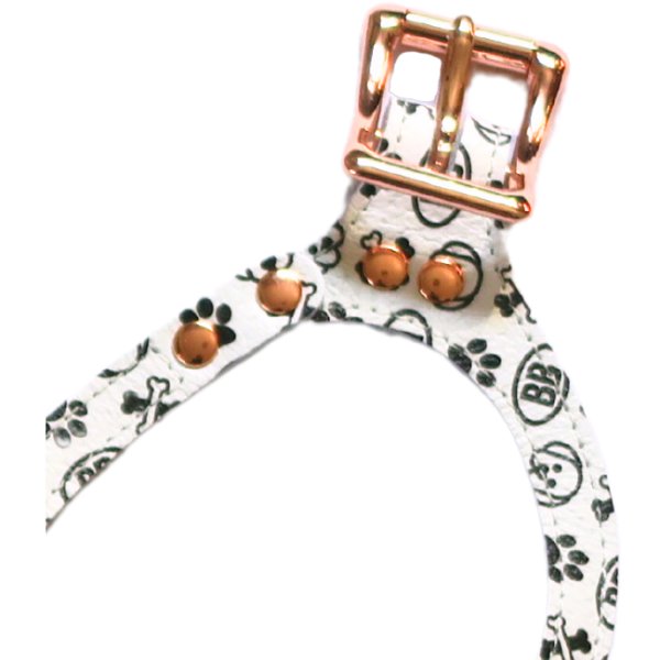 画像7: バディーベルト ハーネス 3.5号 ブラン Blanc スワロフスキークリスタル付 (7)