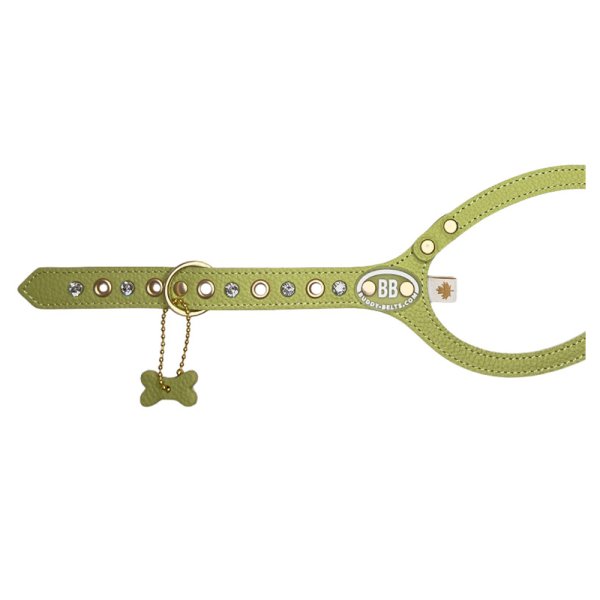 画像6: バディーベルトハーネス 3.5号 ピスタチオ・Pistachio スワロフスキークリスタル付 (6)