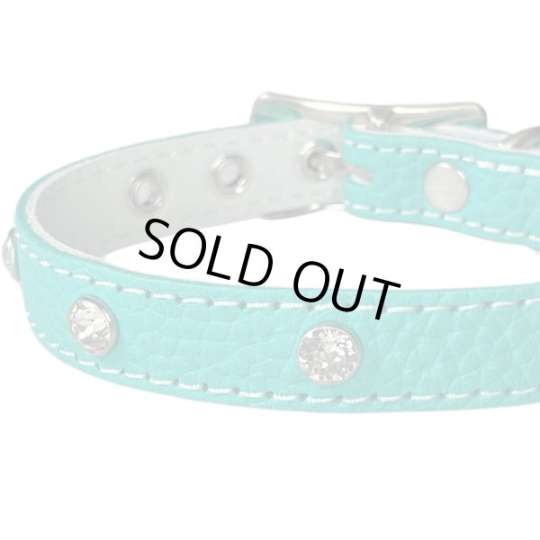 画像2: BB 首輪 ロビンズエッグブルー 1号 スワロフスキークリスタル付 Robin's Egg Blue ID カラー バディーベルト buddybelt バディベルト (2)