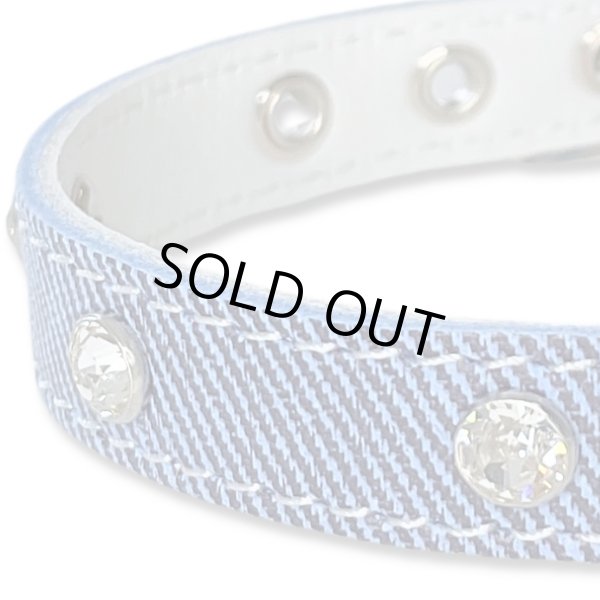 画像3: BB 首輪 ダンガリー 2号 スワロフスキークリスタル付 Dungaree ID カラー バディーベルト buddybelt バディベルト (3)