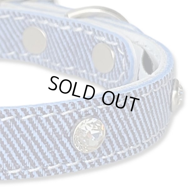 画像4: BB 首輪 ダンガリー 2号 スワロフスキークリスタル付 Dungaree ID カラー バディーベルト buddybelt バディベルト (4)