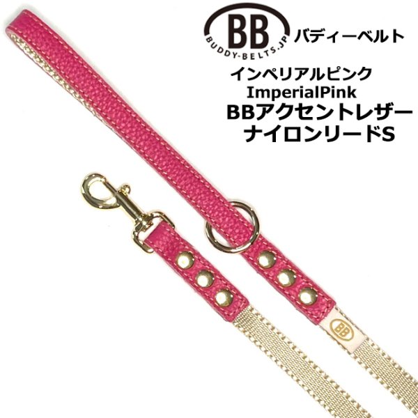 画像1: BBアクセントナイロンリードSサイズ インペリアルピンク・ImperialPink (1)