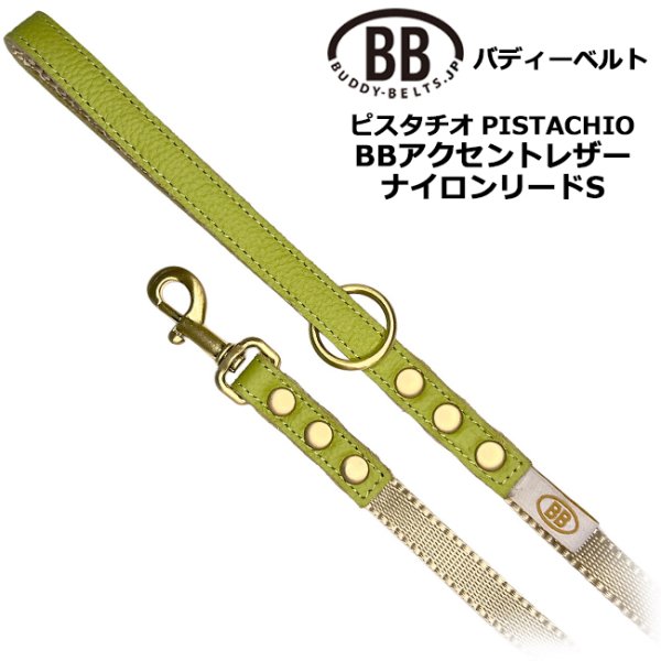 画像1: BBアクセントナイロンリードSサイズ ピスタチオ・Pistachio (1)