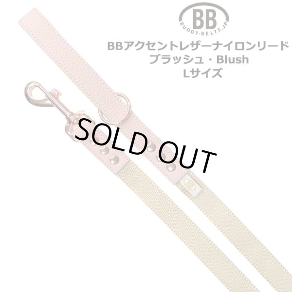 画像1: BBアクセントナイロンリードLサイズ ブラッシュ Blush (1)